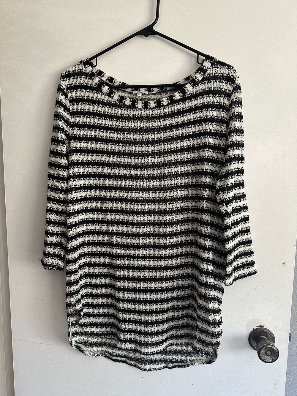 Splendid Black and White Striped Women's Sweater